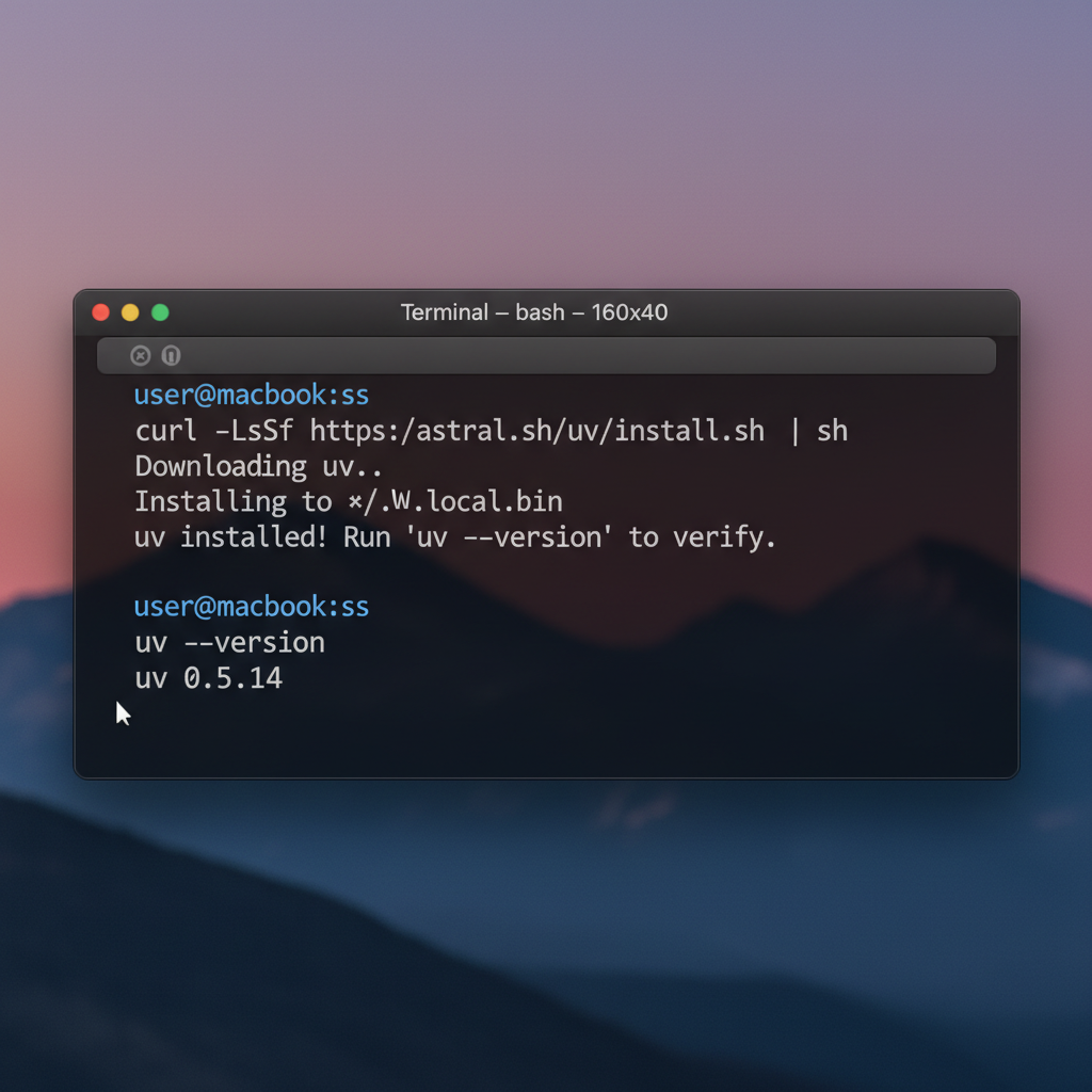 Prerequisites macos uv screenshot