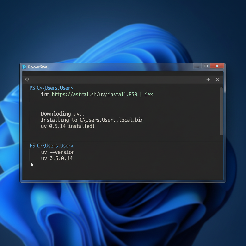 Prerequisites windows uv screenshot